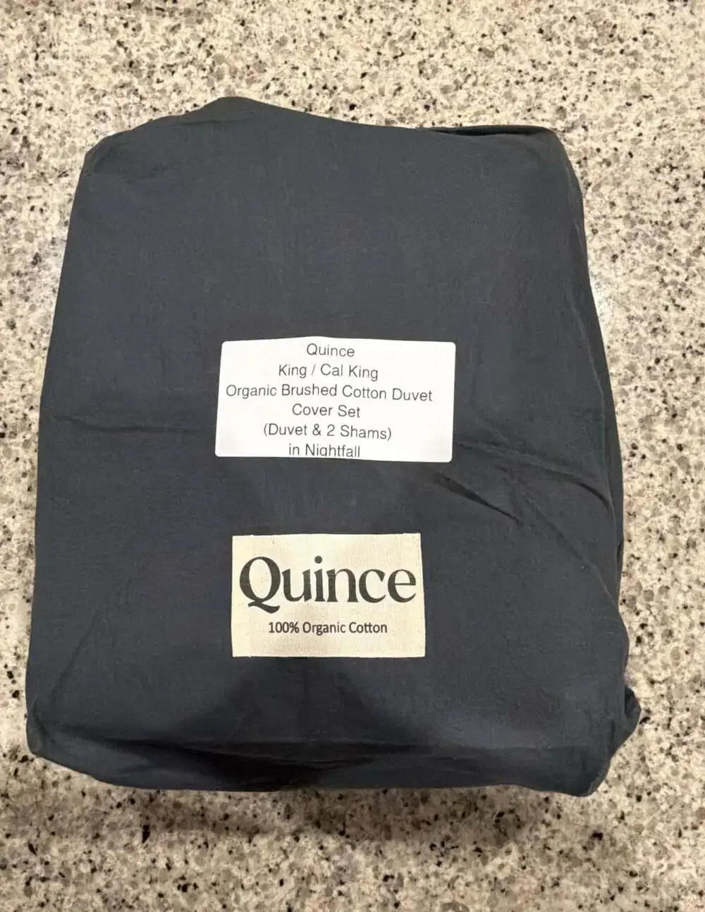 Quince Organic Brushed Cotton Duvet Cover Set King / Cal King in Nightfall